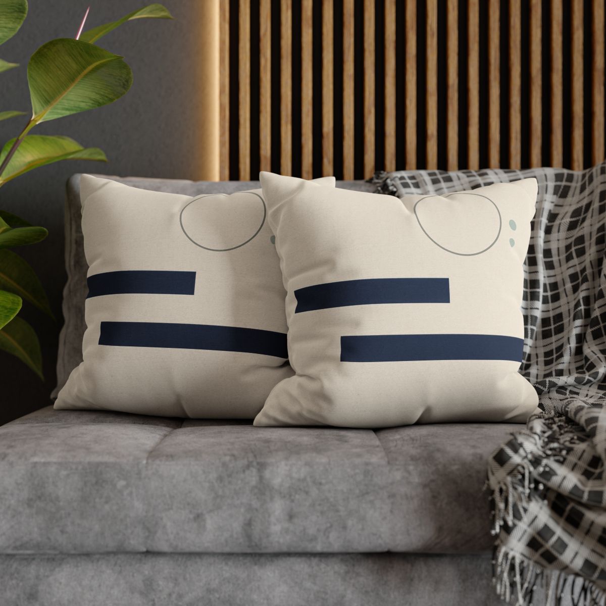 Twin Bars And Quiet Dot Cluster designer print pillow cases