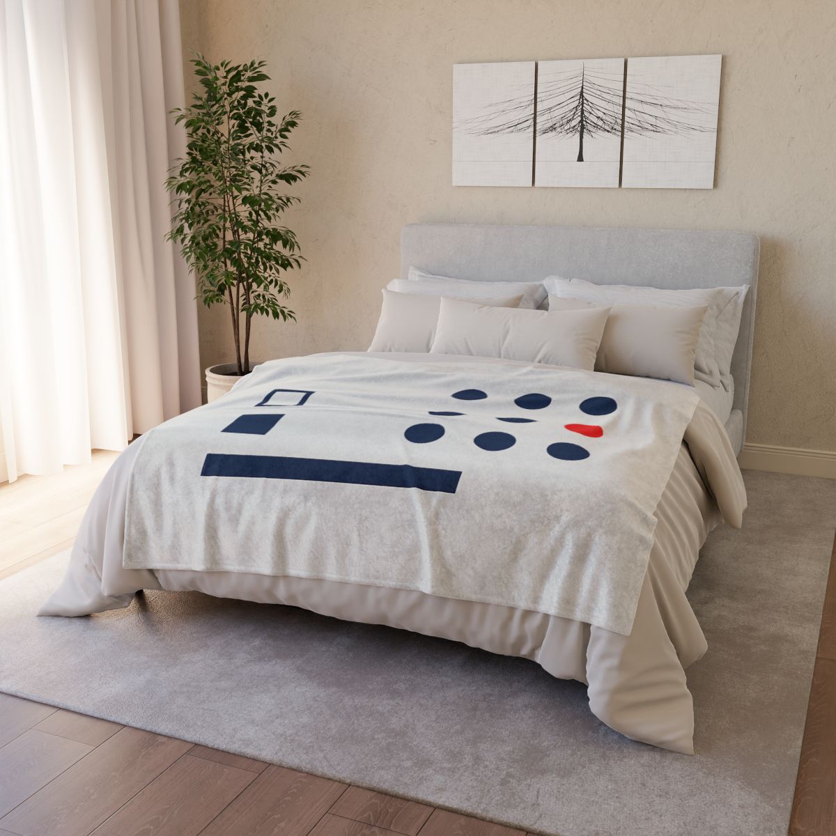 Missing Cell Dot Grid With Long Bar personalized cozy blankets