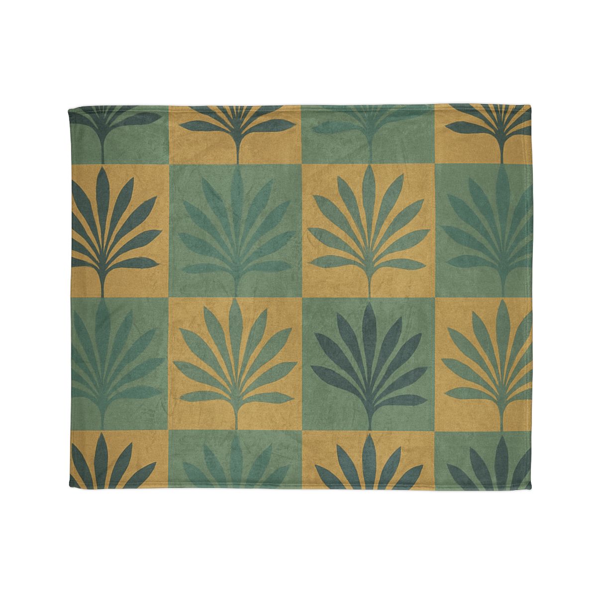 Frond Grid Harmony designer printed blankets