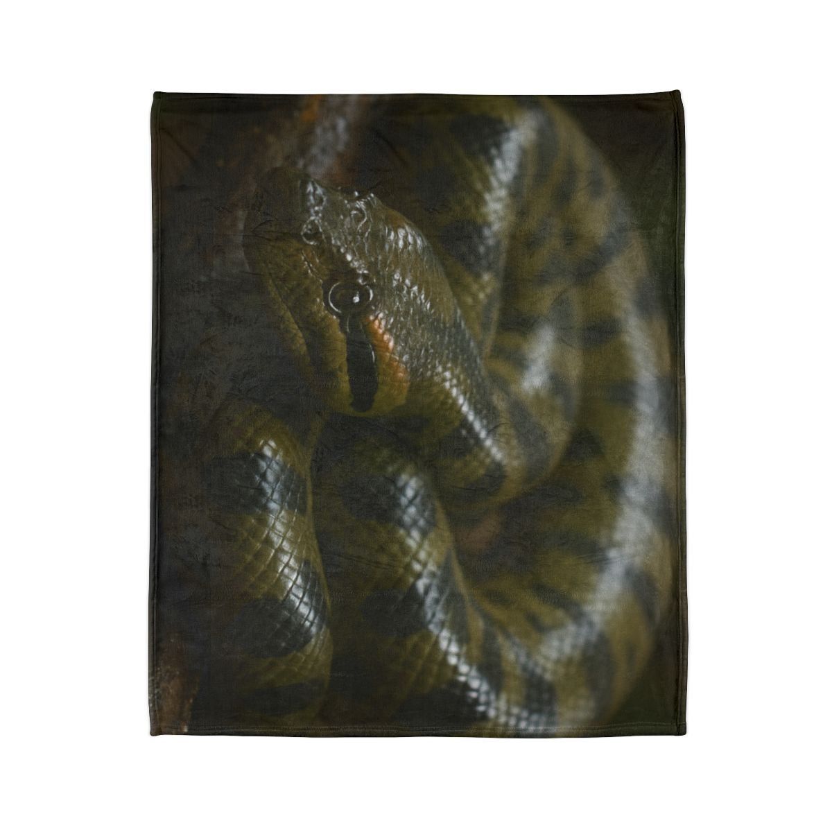 Shadow Coil Green Anaconda decorative home blankets