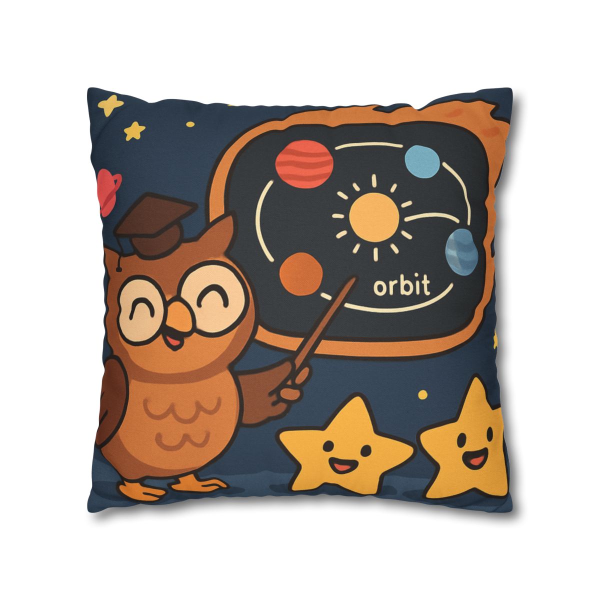 Comet Classroom Owl soft cotton pillow cases