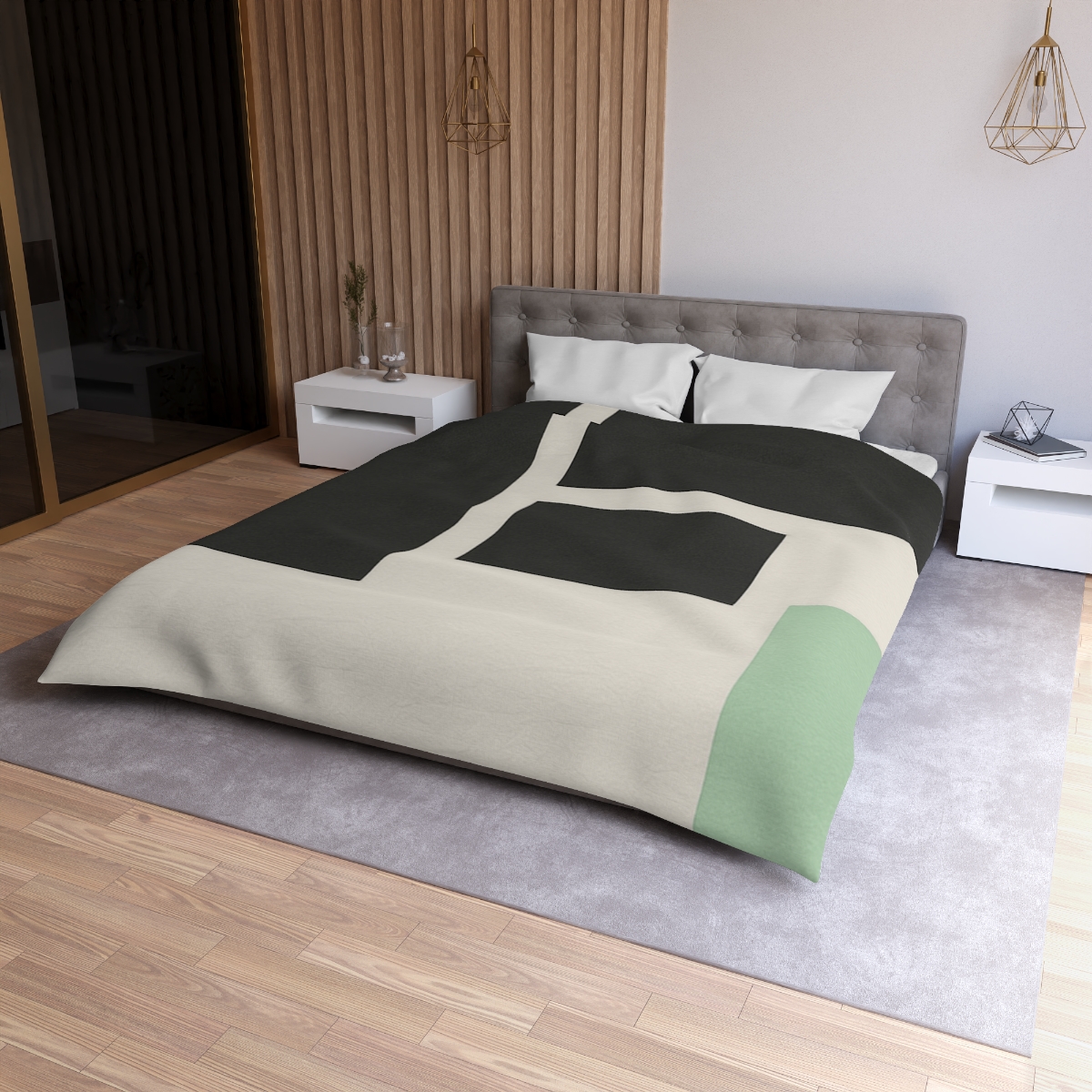 Offset Rectangle Quartet designer printed duvets