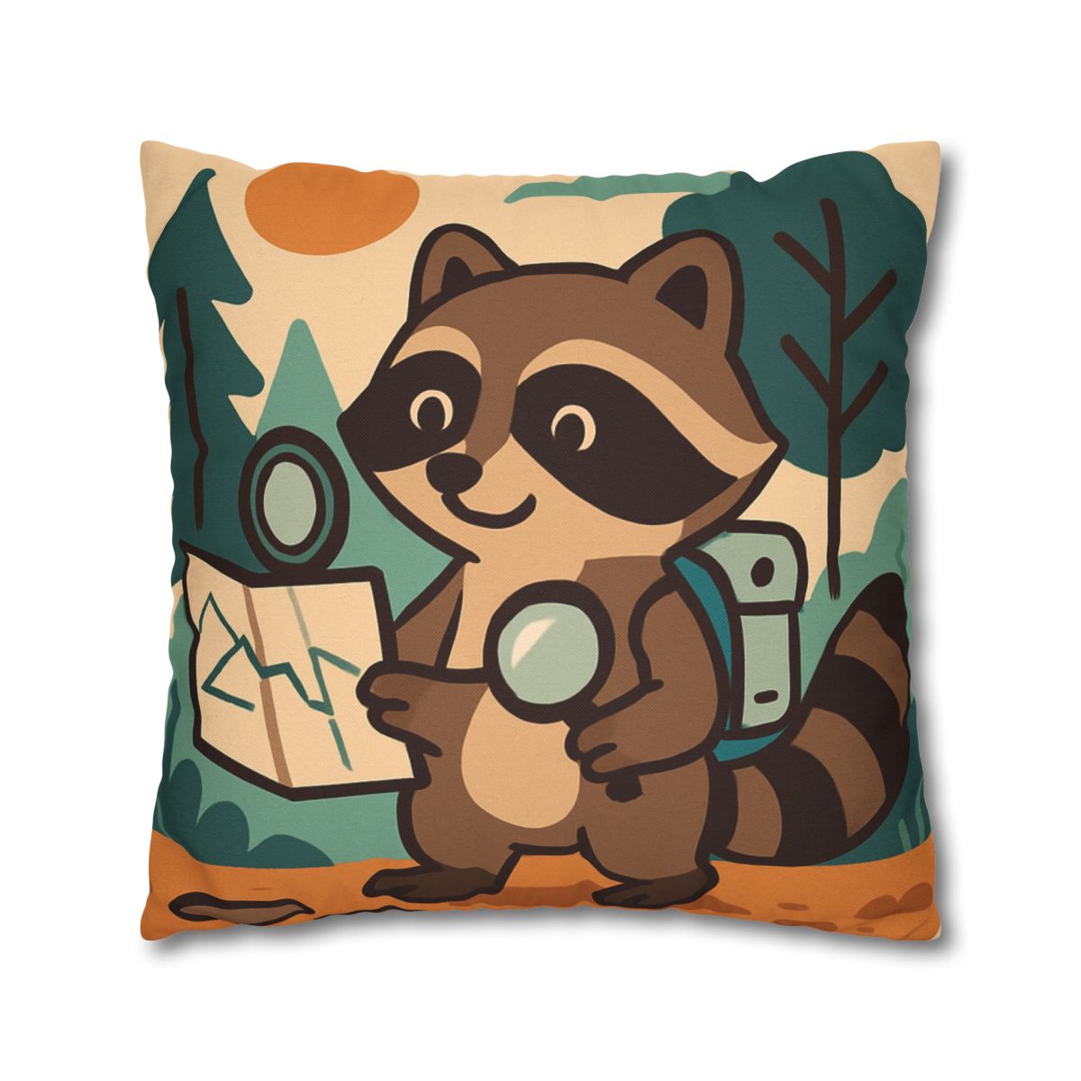 Robot Ranger Raccoon designer print pillow cases