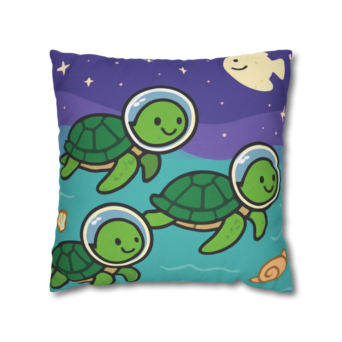 Starry Seas Turtle Team trendy patterned pillow cases