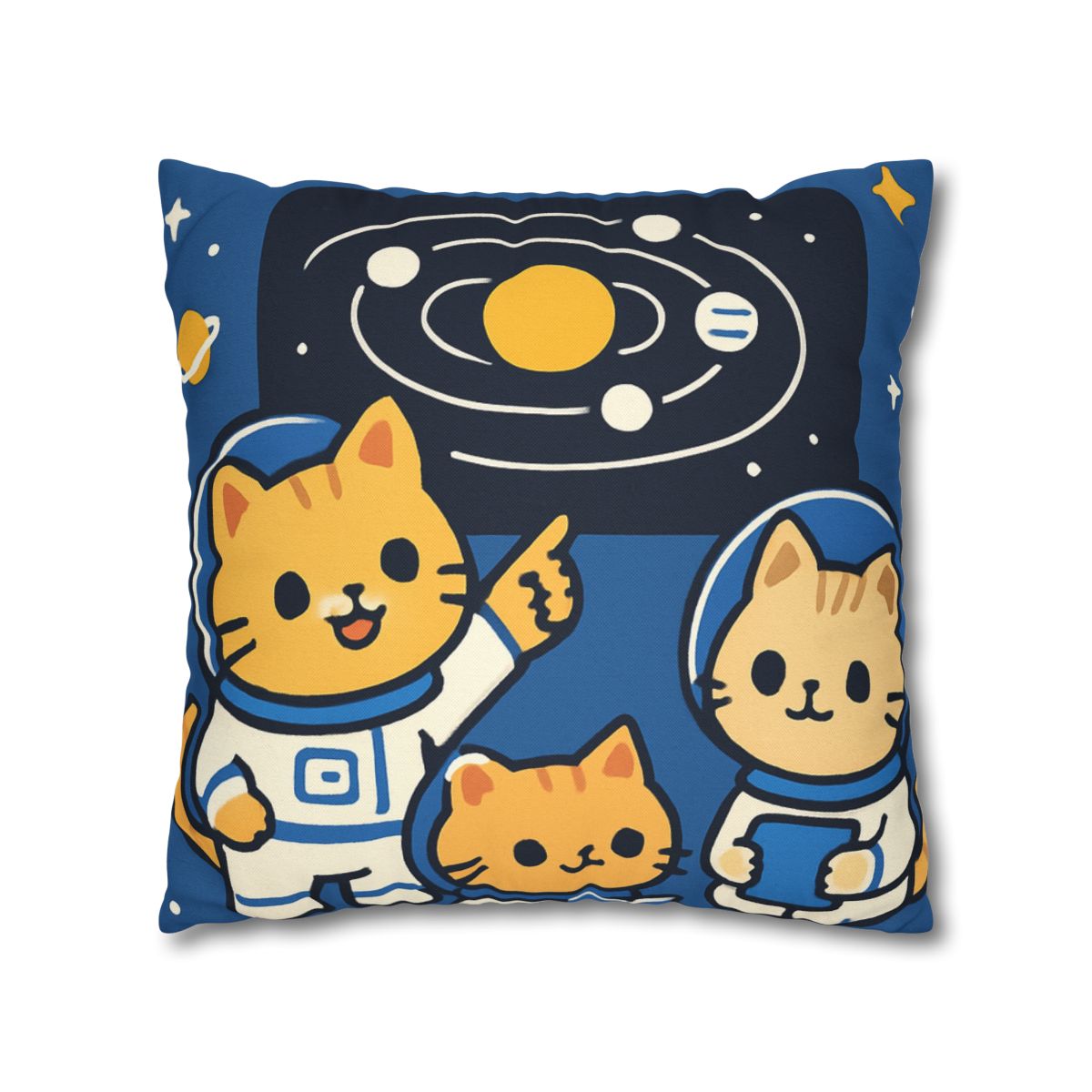 Space School For Curious Cats soft cotton pillow cases