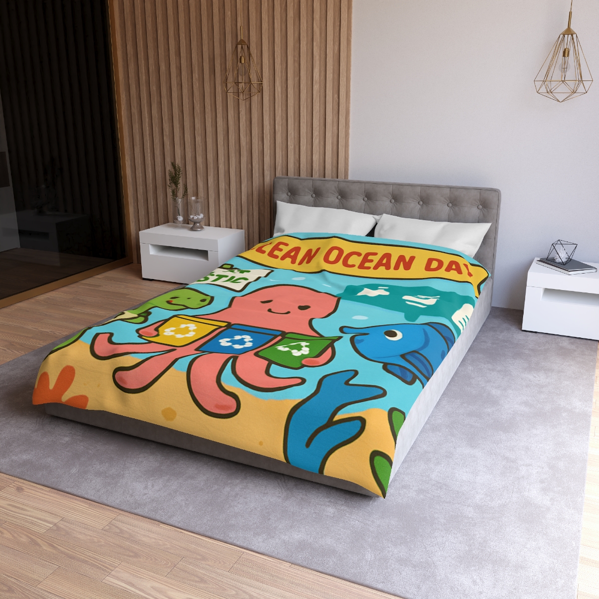 Coral Reef Recycling Parade unique patterned duvets