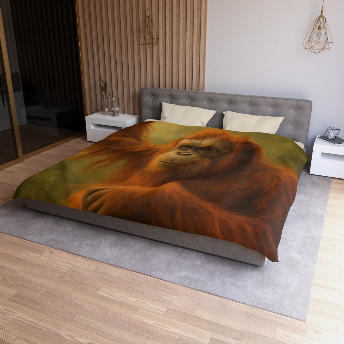 Canopy Sage Orangutan unique patterned duvets