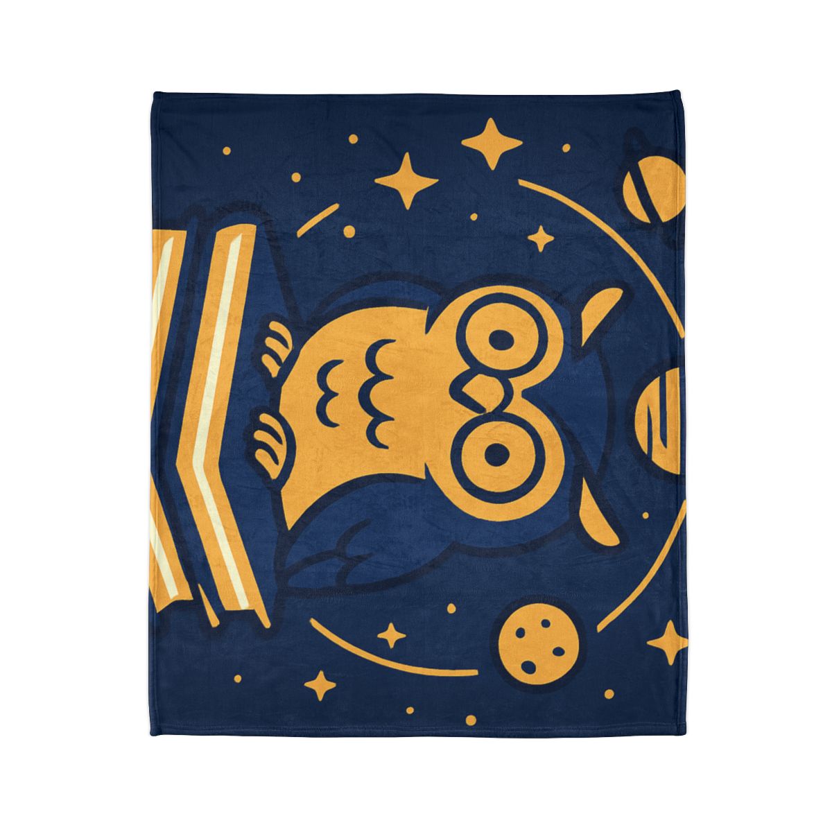 Galactic Owl Library personalized cozy blankets