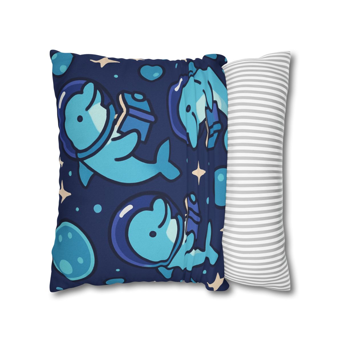 Space School Of Curious Dolphins comfortable bedding pillow covers