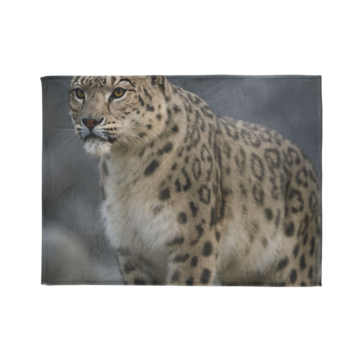 Snow Leopard Silent Summit soft fleece blankets