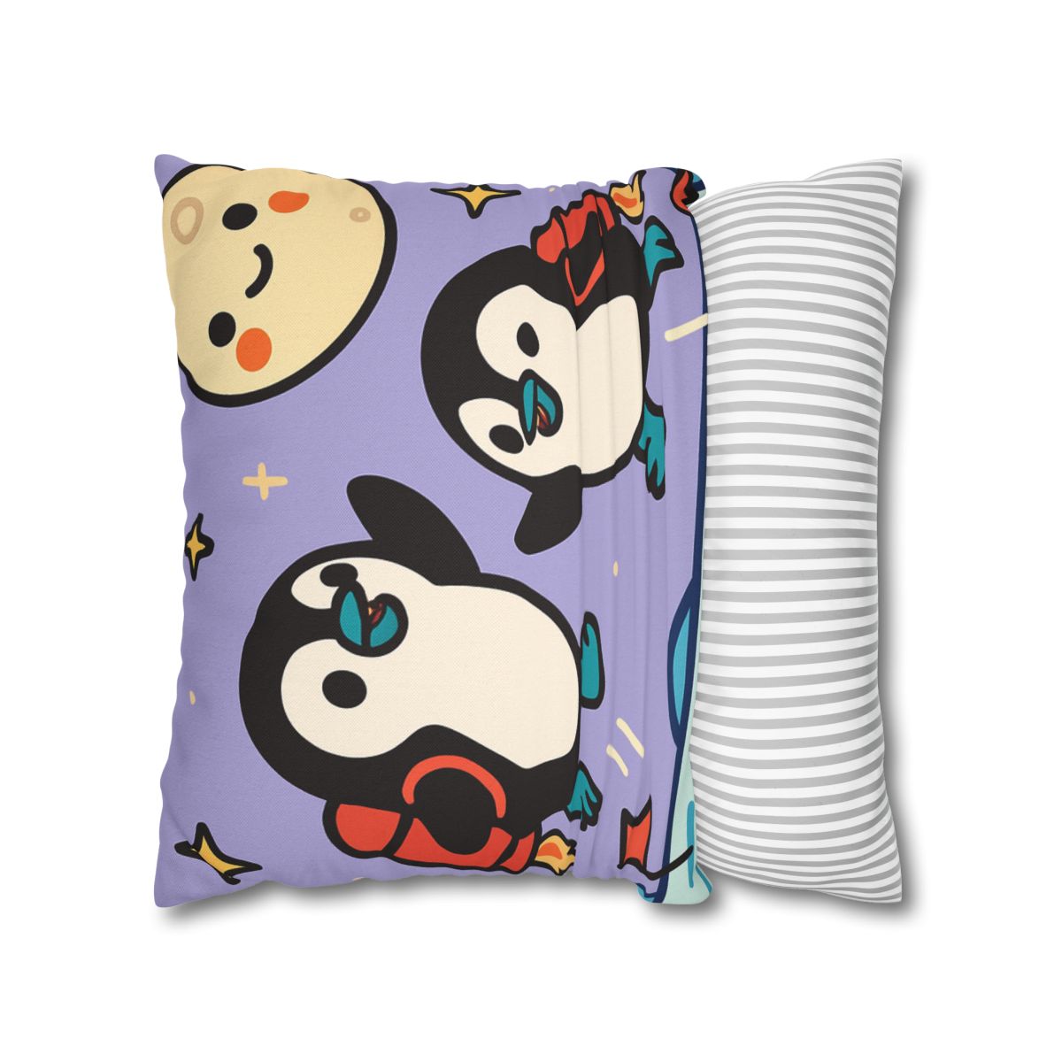 Rocket Penguin Explorers soft cotton pillow cases