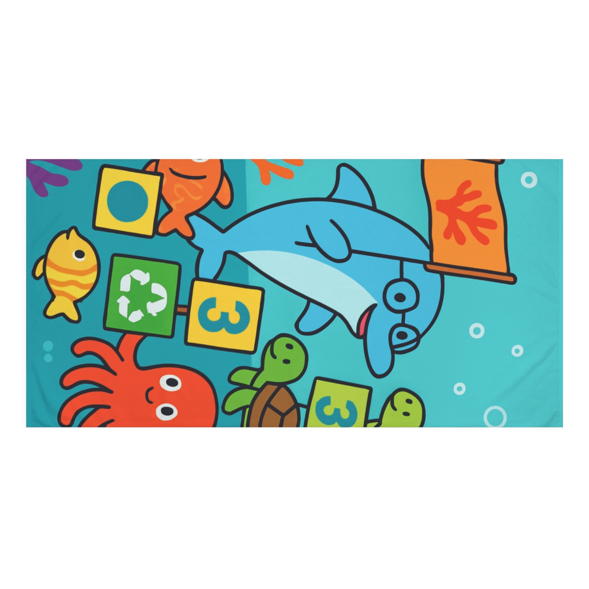 Coral Kingdom Science Parade soft cotton towels