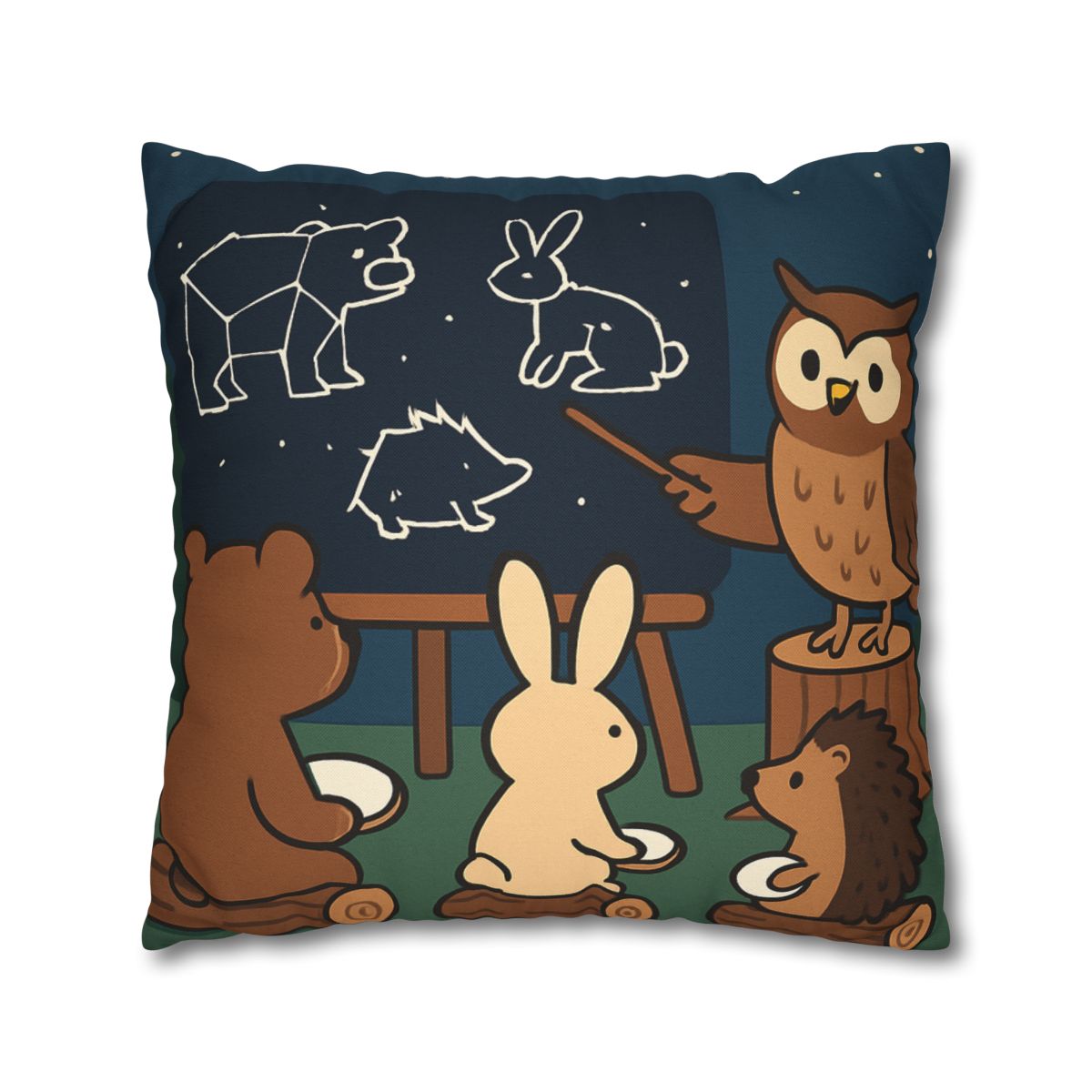 Constellation Classroom Of Forest Animals trendy patterned pillow cases