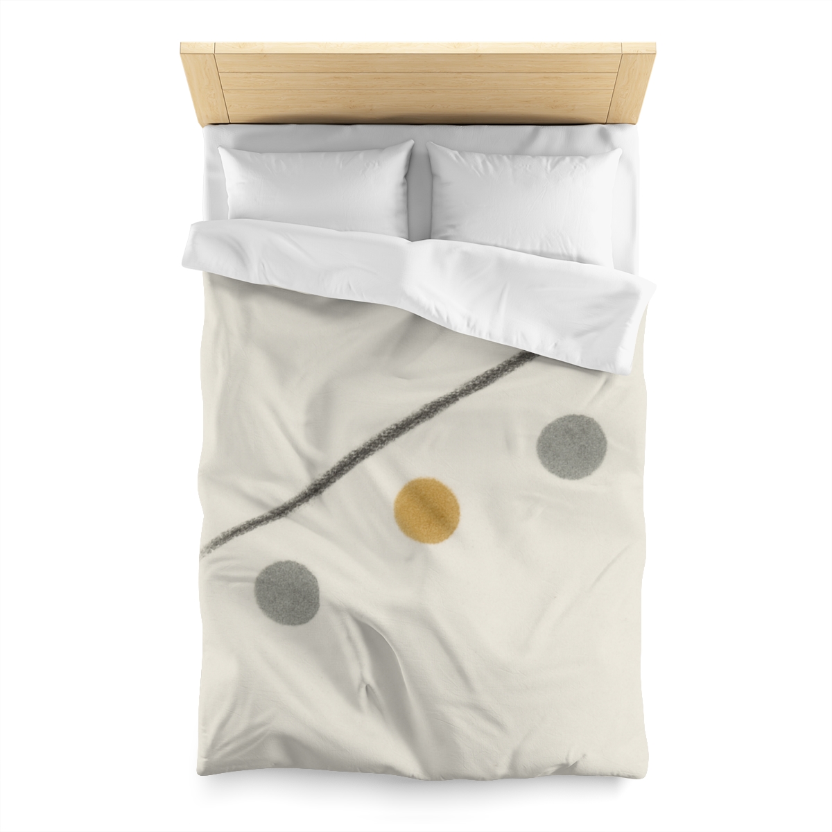 Diagonal Line And Triple Circles custom duvets