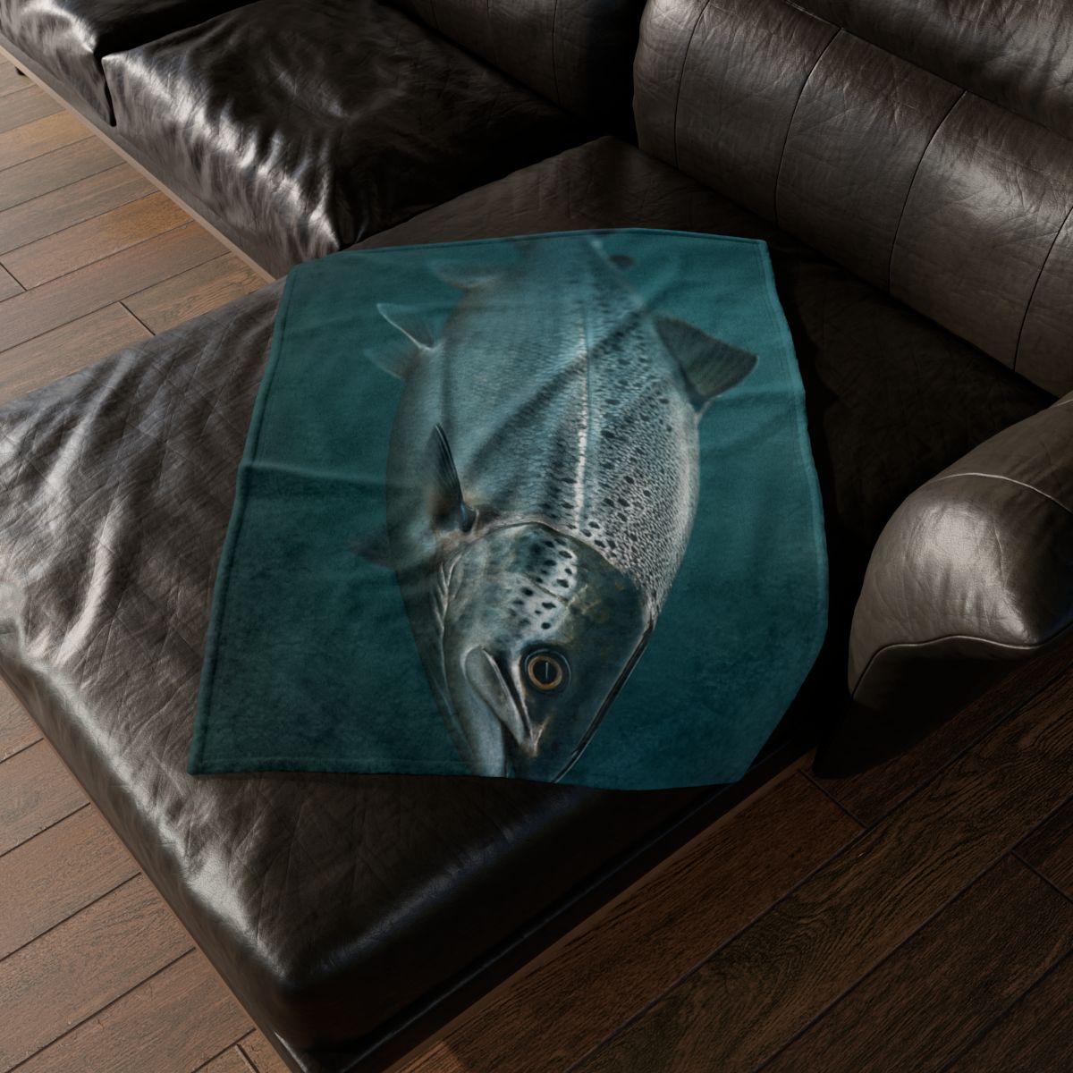 Silver Run Atlantic Salmon personalized cozy blankets