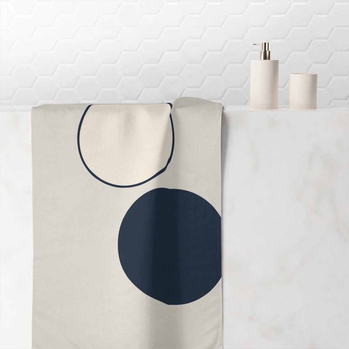 Trio Staggered Circles decorative home towelscustom towels