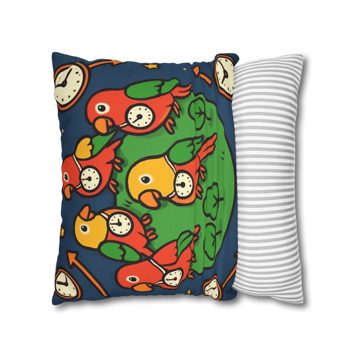 Time Traveling Parrot Planet designer print pillow cases