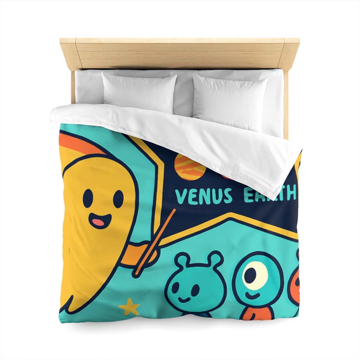 Comet Classroom On A Floating Asteroid unique patterned duvets