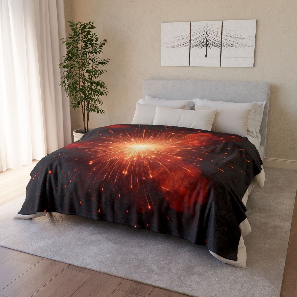 Starburst Ember Bloom warm winter blankets