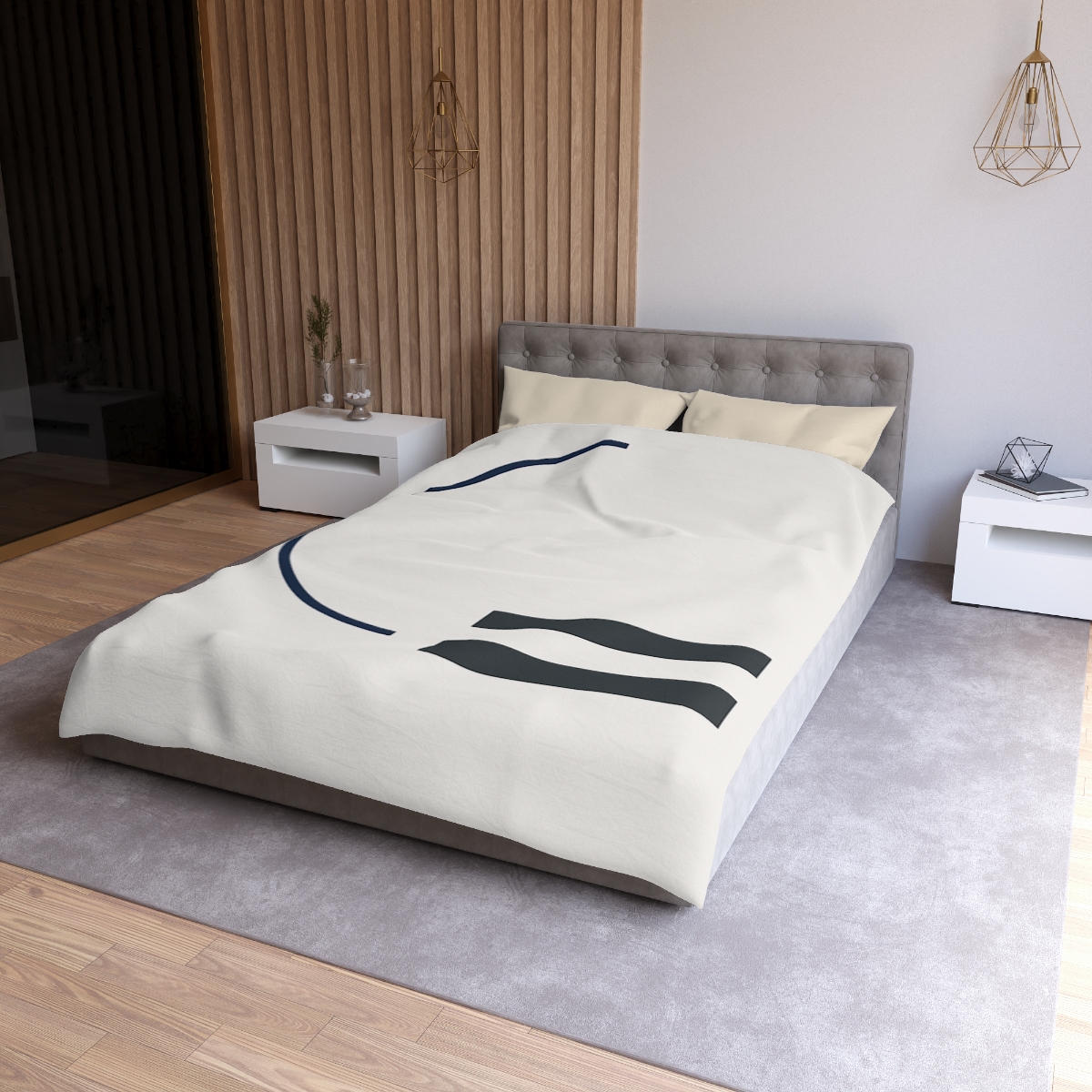 Arc And Twin Bars Alignment unique patterned duvets