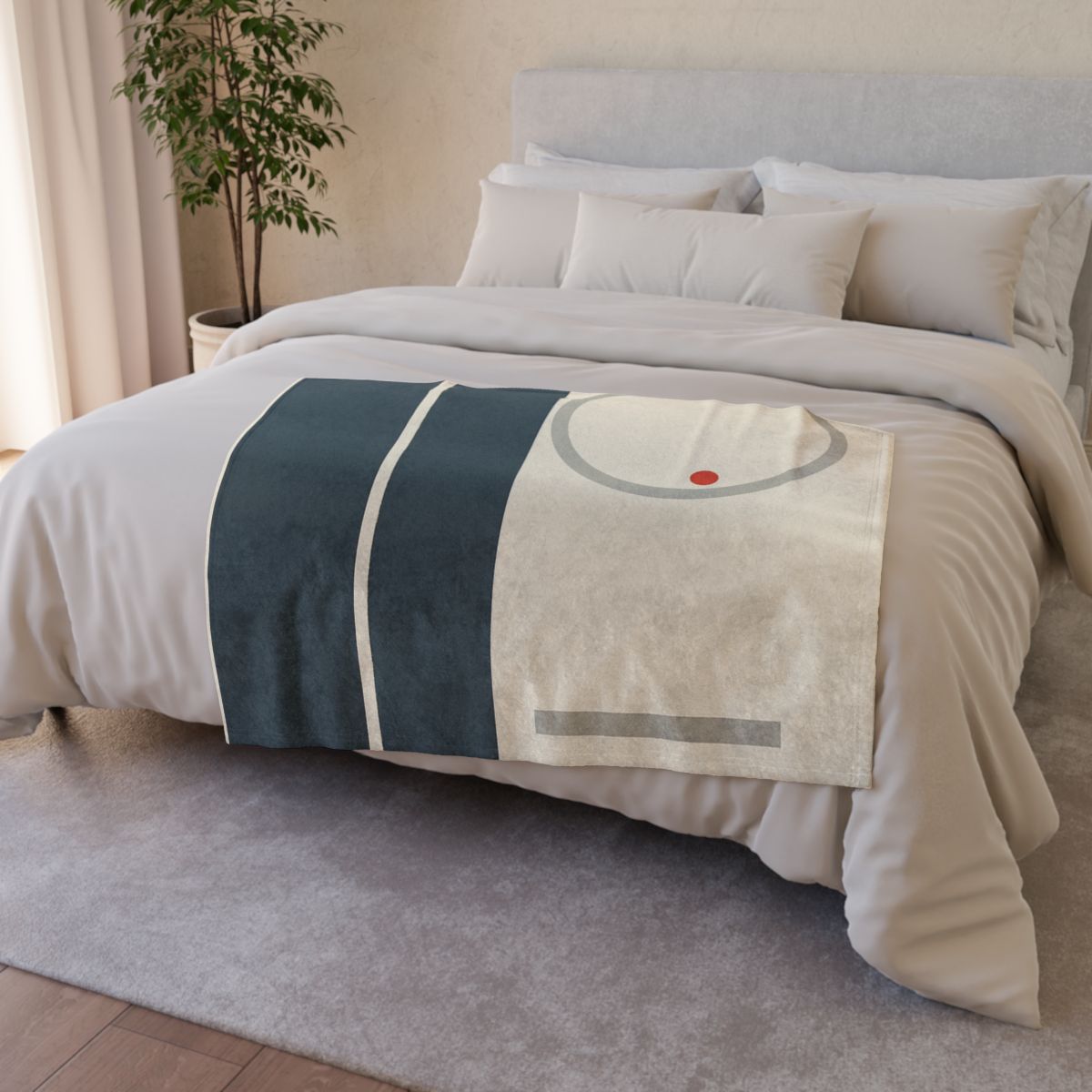 Split Rectangle With Floating Ring custom blankets