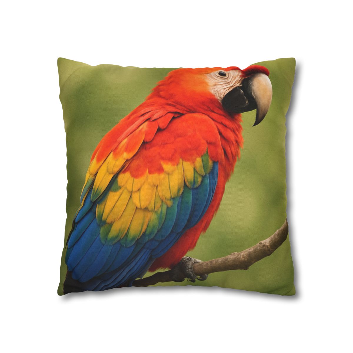 Crimson Cascade Scarlet Macaw designer print pillow cases