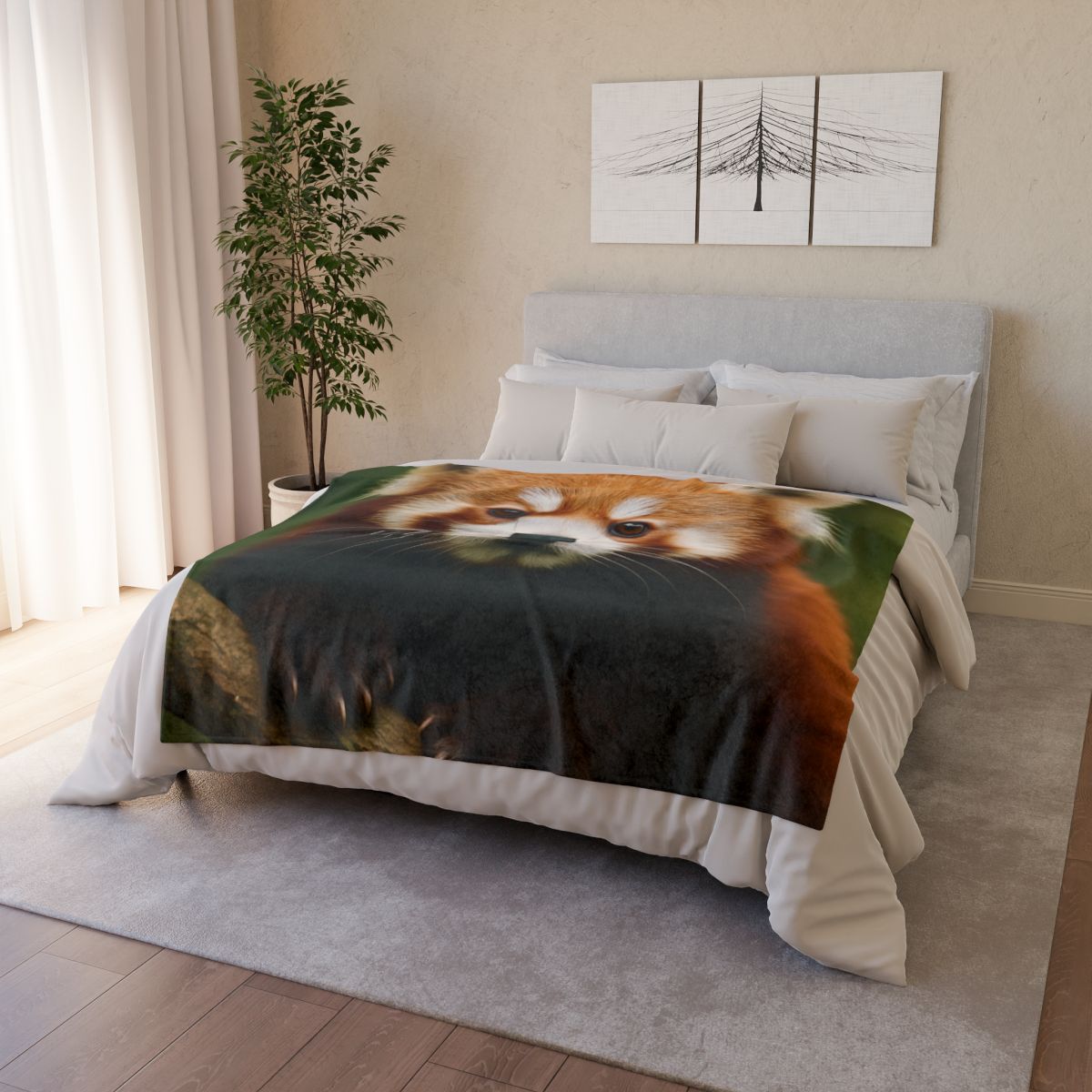 Bamboo Climber Red Panda decorative home blankets