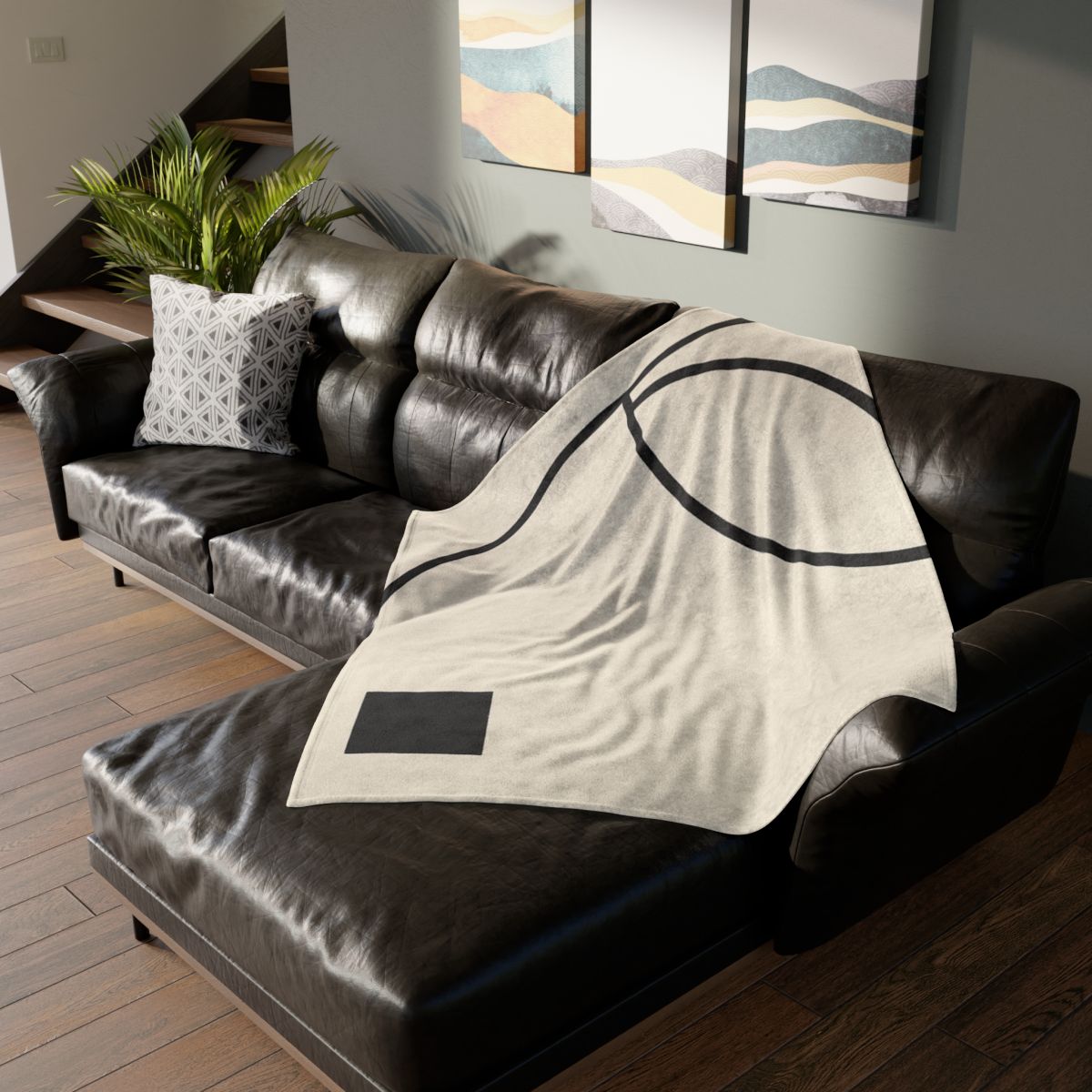Corner Arc Pause soft fleece blankets