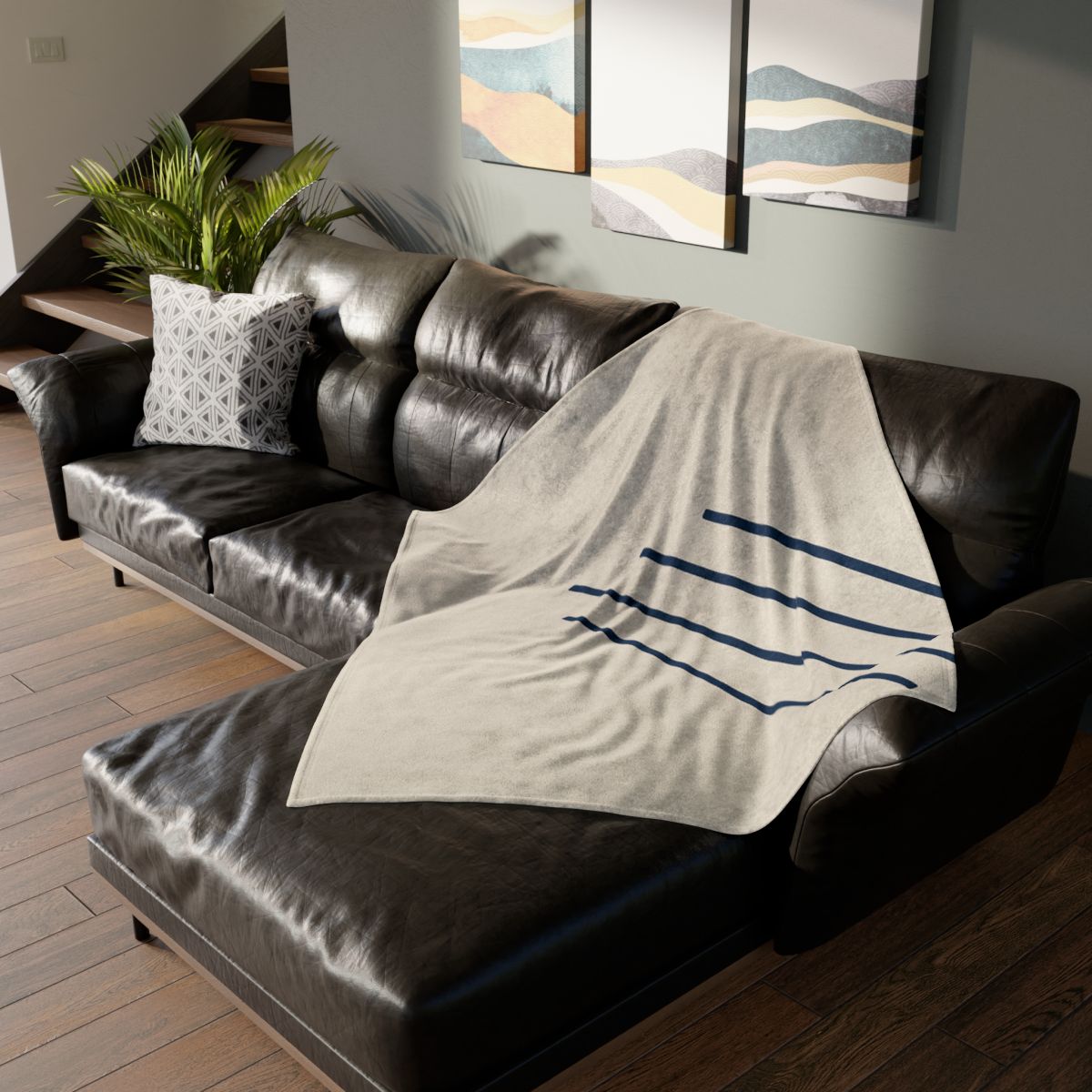 Diagonal Line Quartet trendy patterned blankets