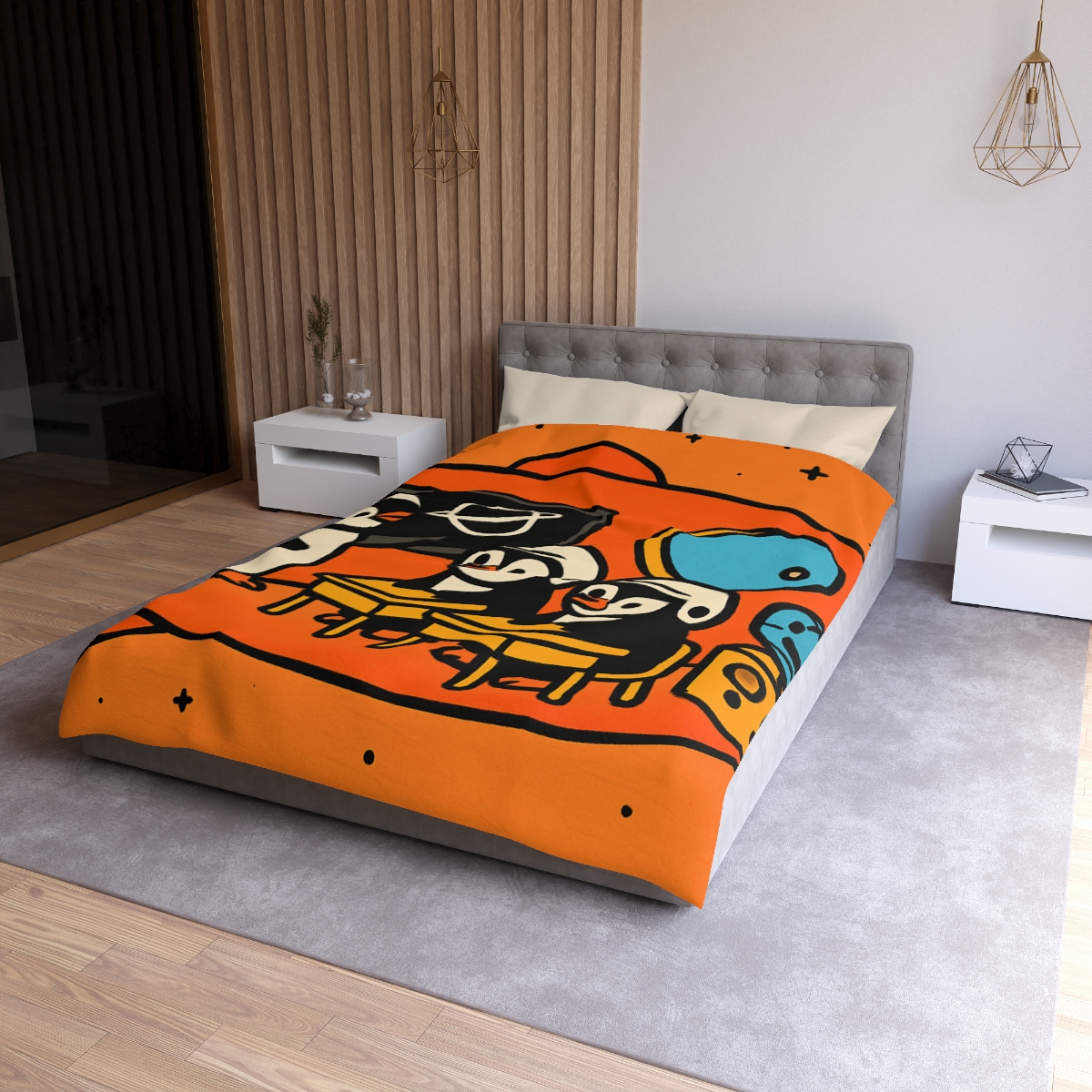 Rocket Classroom With Penguin Pilots duvets for gifts