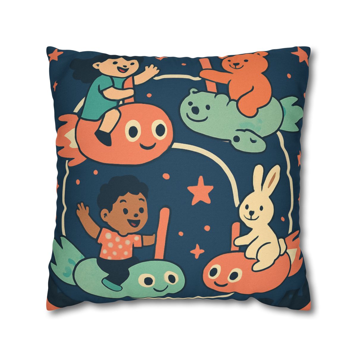 Comet Carousel Park designer print pillow cases