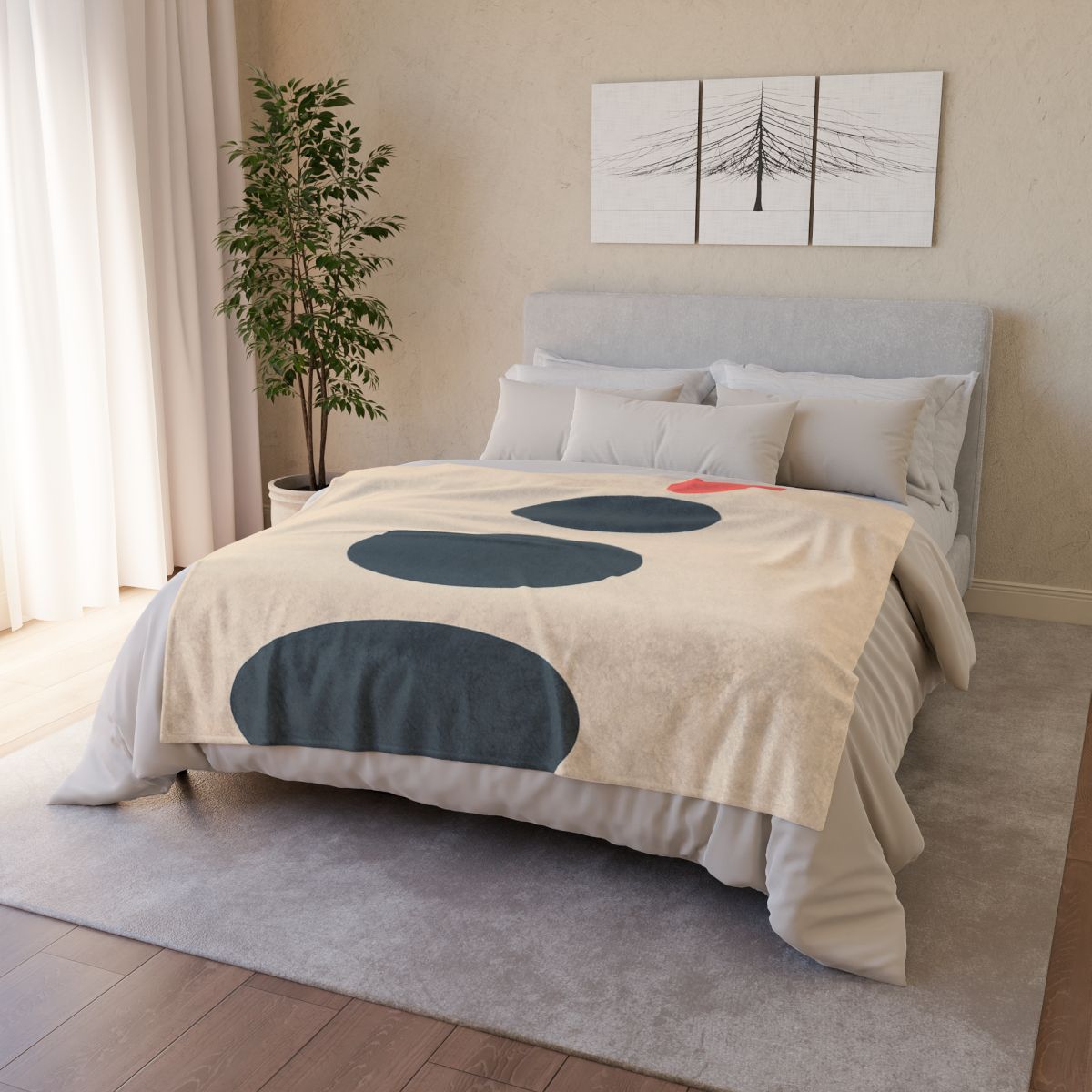 Staggered Ovals With Pause stylish throw blankets