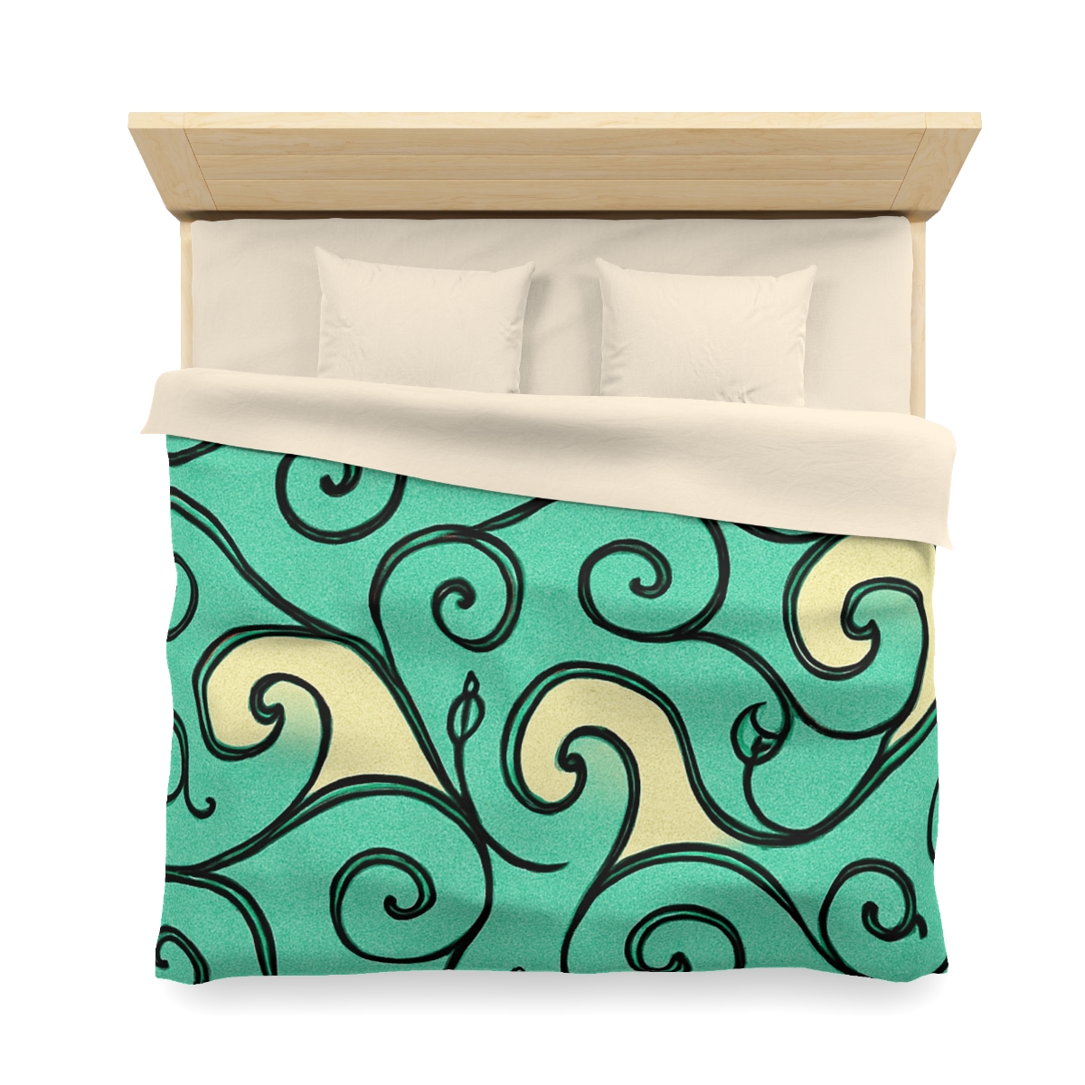 Vine Curl Wave Matrix designer printed duvets