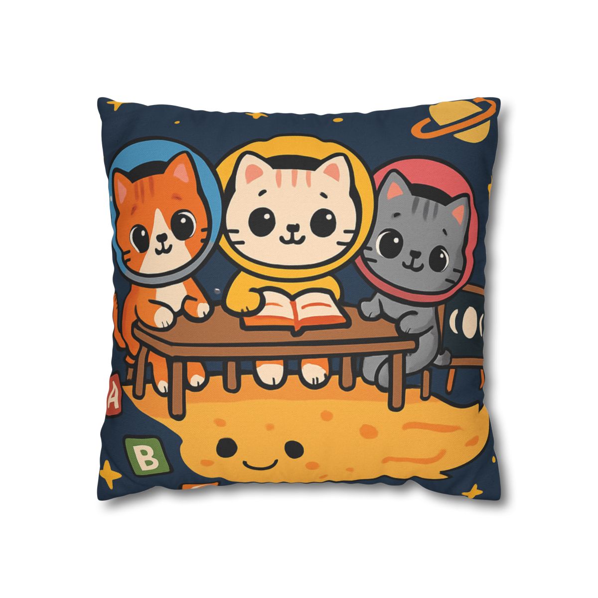 Comet Classroom With Curious Kittens custom pillow cases