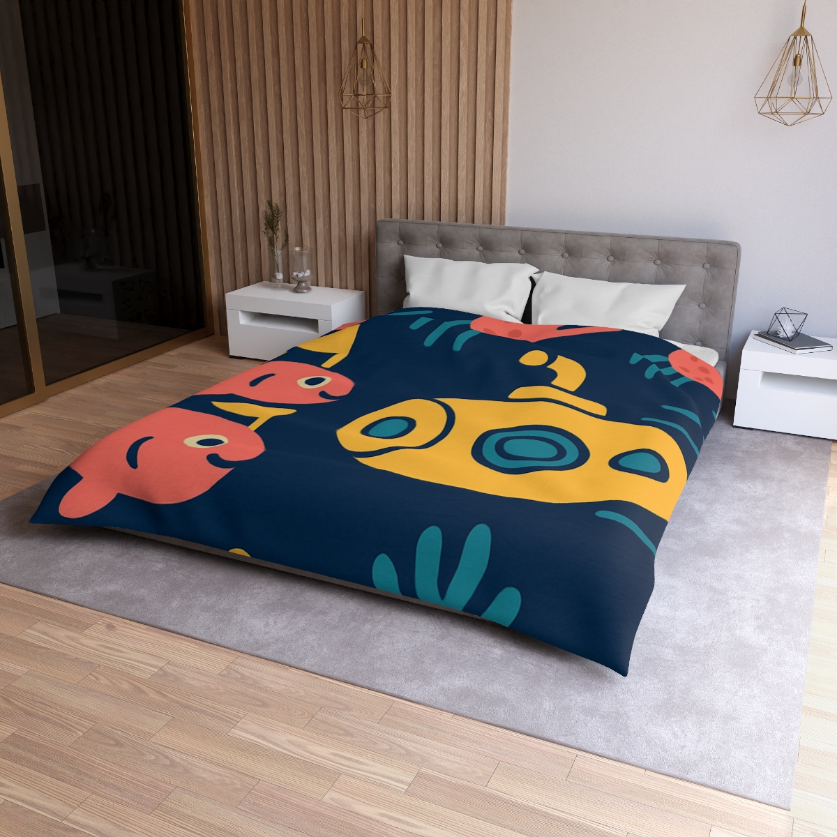 Submarine Comet Race personalized bedding duvets