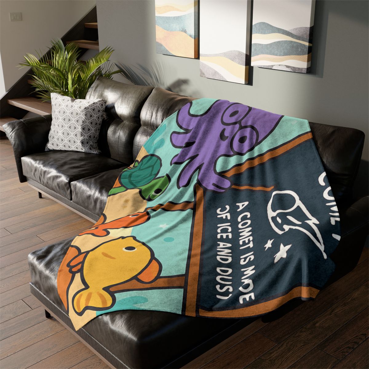 Comet Classroom With Professor Octopus warm winter blankets