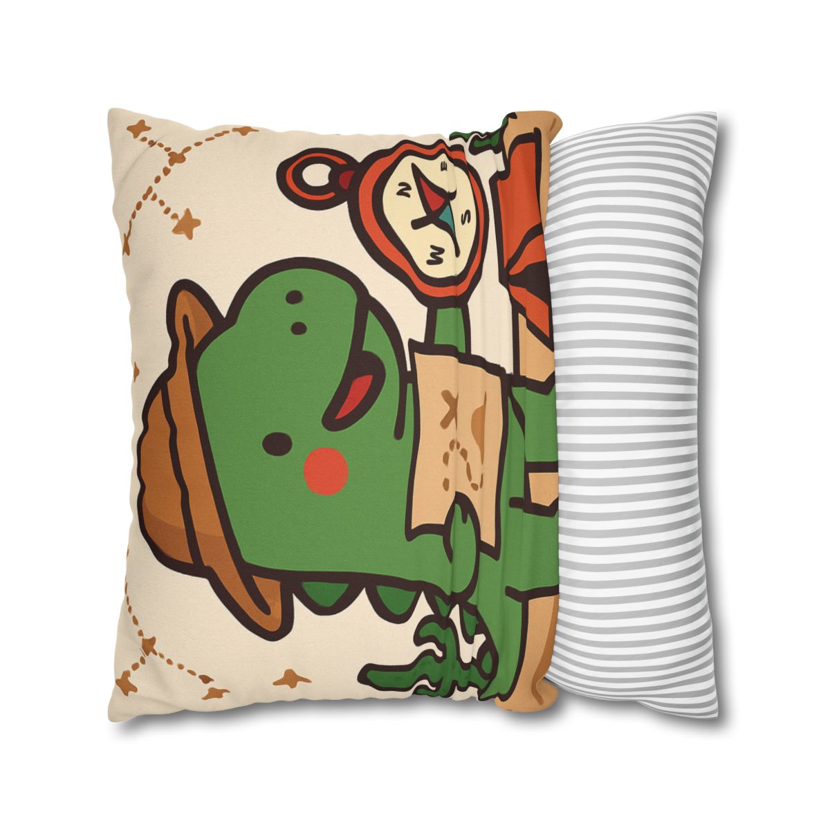 Desert Dino Map Quest With Compass And Constellations soft cotton pillow cases