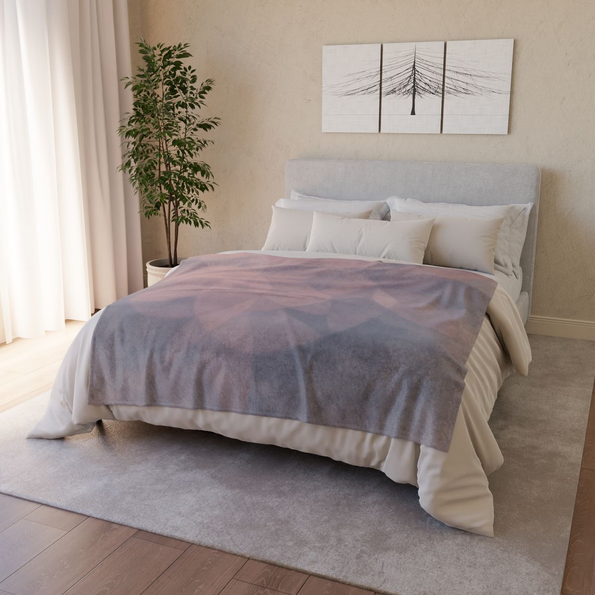 Petal Lattice Mirage stylish throw blankets