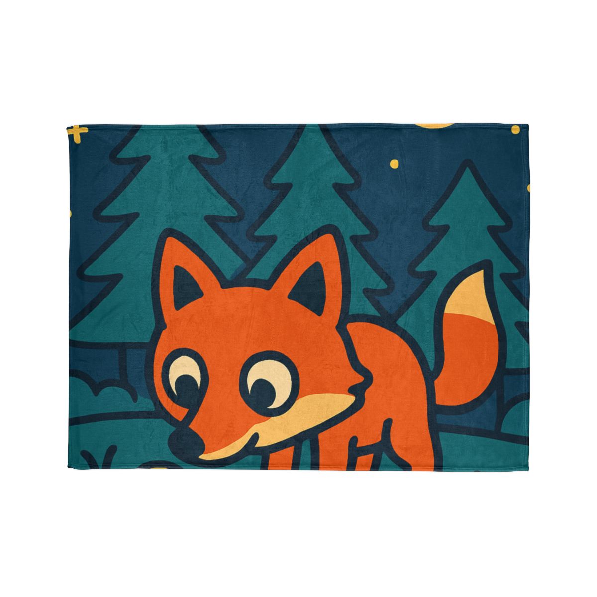 Starlight Forest Fox personalized cozy blankets