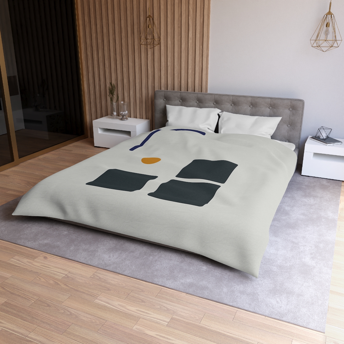 Missing Cell Grid With Offset Arc personalized bedding duvets