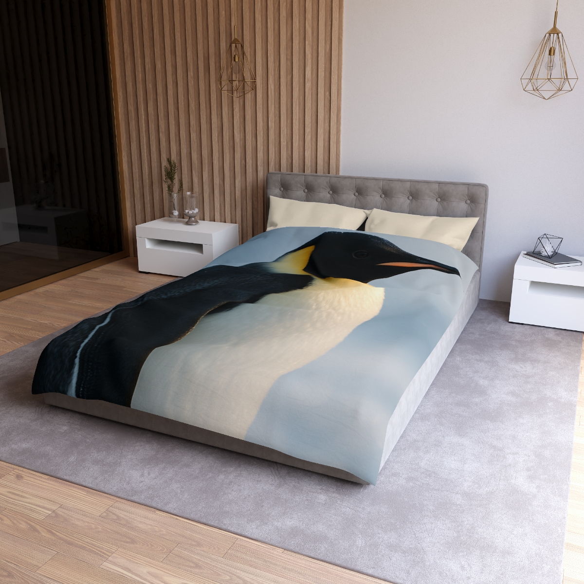 Glacier Gaze Emperor Penguin stylish duvet covers