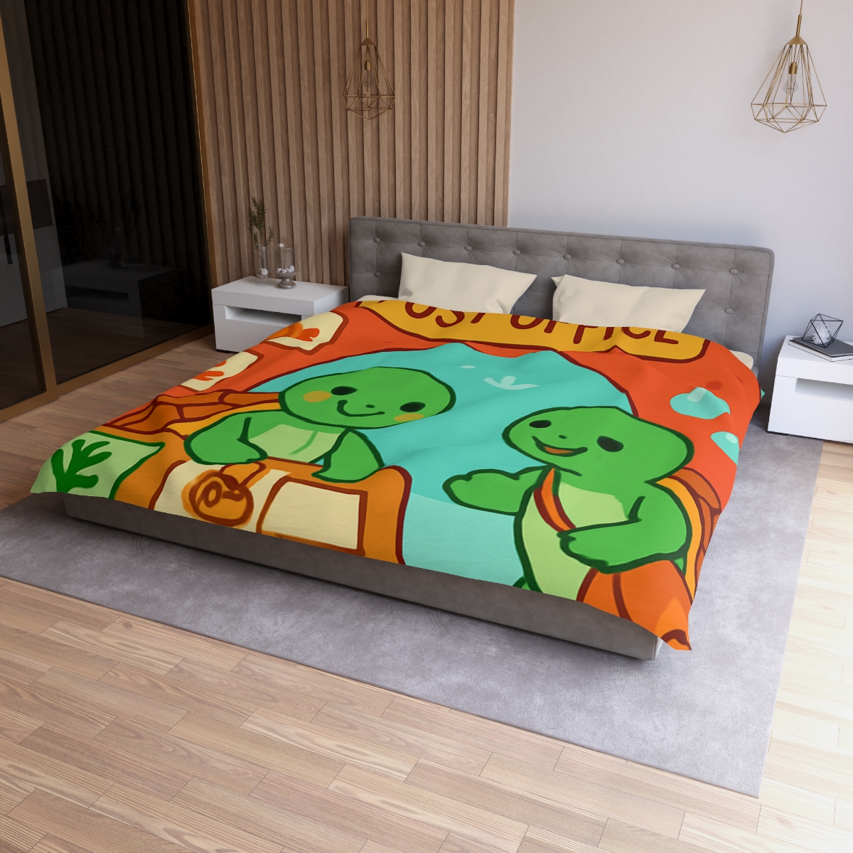 Coral Reef Post Office Run By Sea Turtles unique patterned duvets