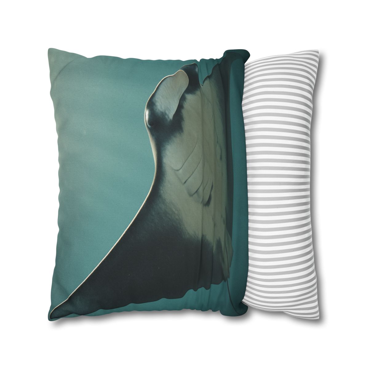 Silent Glide Giant Manta Ray personalized pillow covers