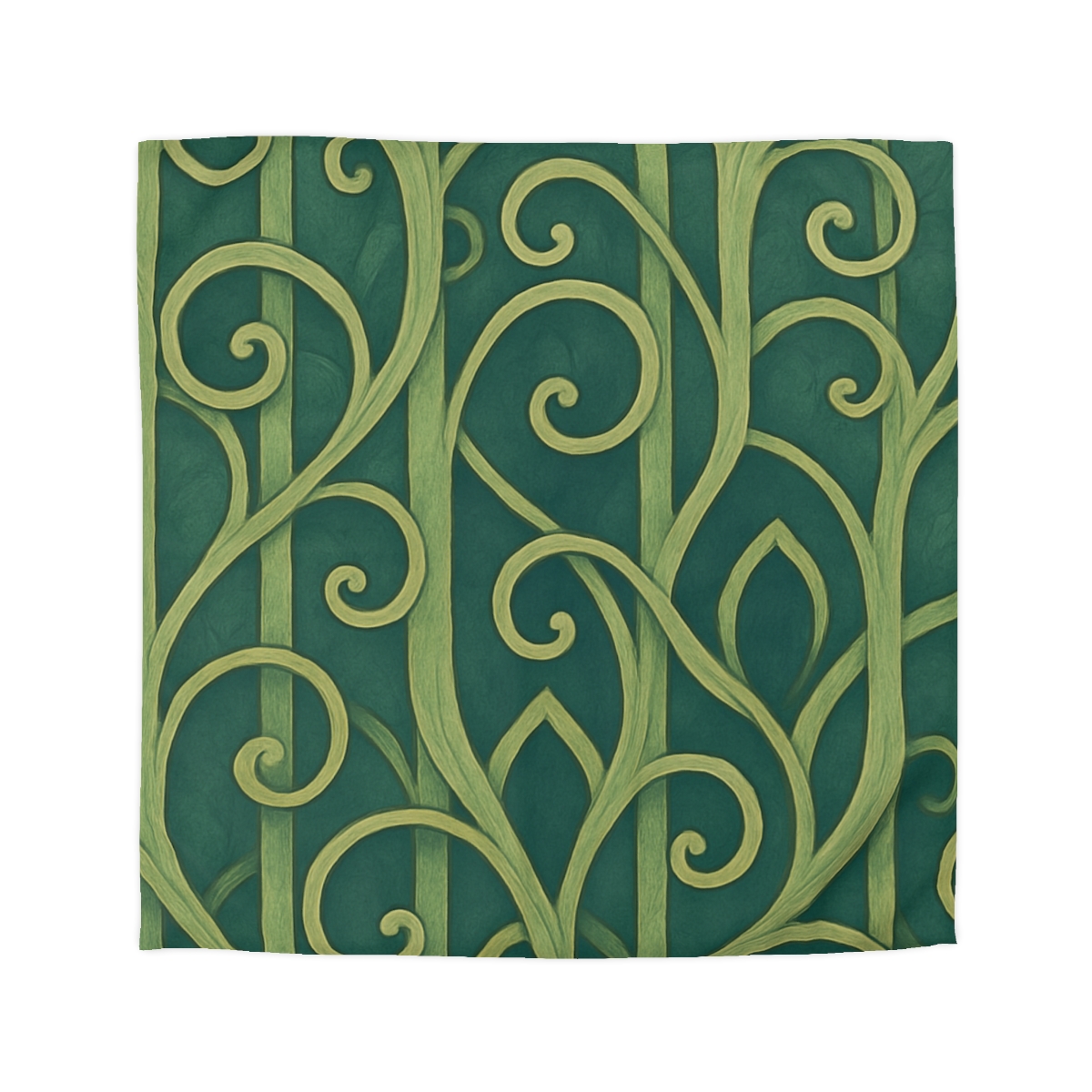 Tendriled Lattice Cascade unique patterned duvets