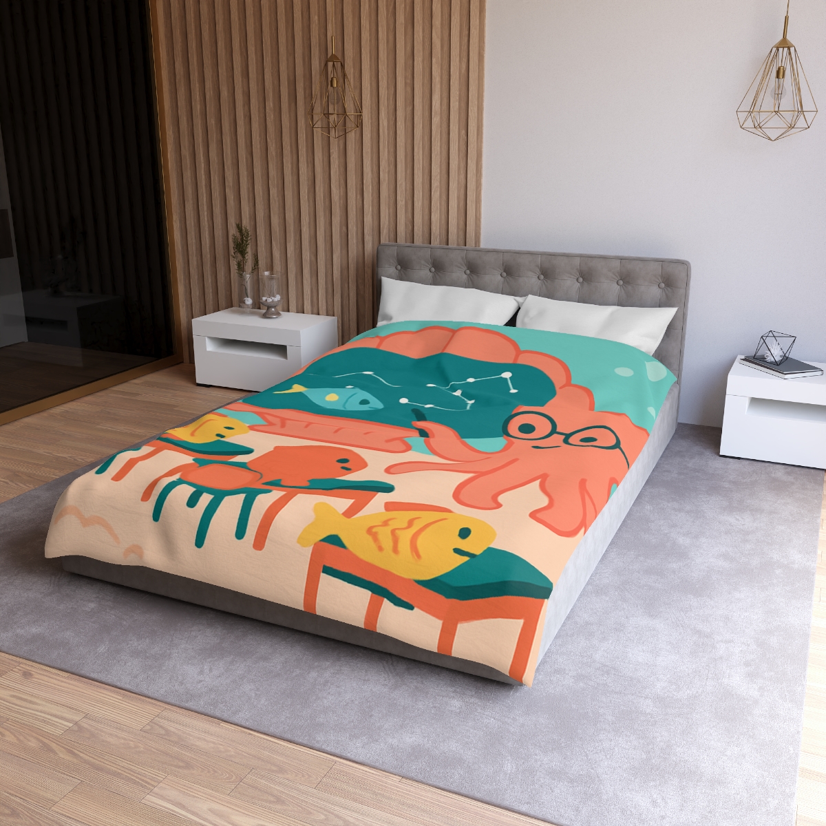 Cosmic Coral Classroom stylish duvet covers