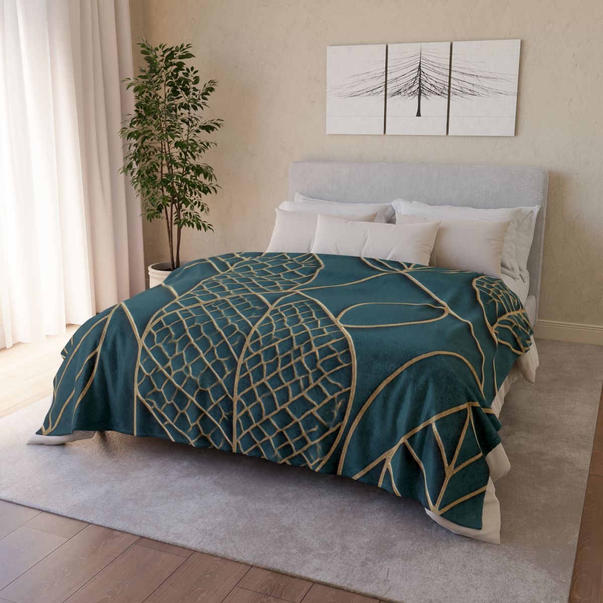 Vein Lace Geometry warm winter blankets