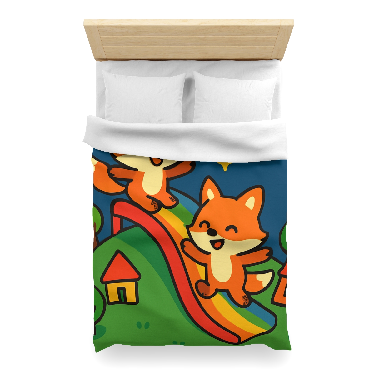 Planet Playground Of The Friendly Foxes unique patterned duvets