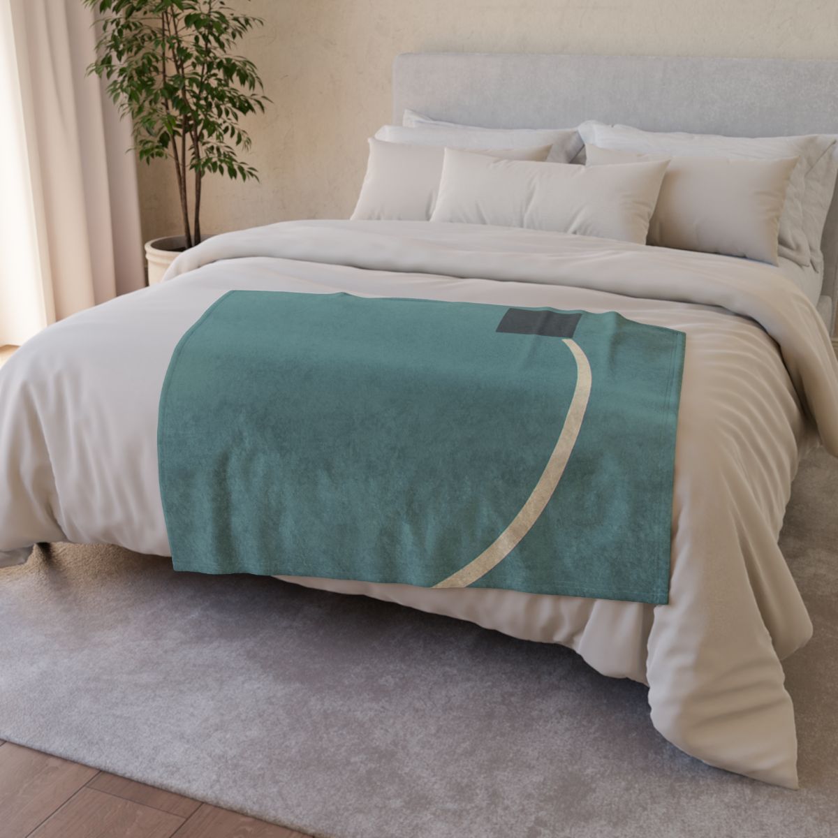 Negative Space Corner Arc custom blankets