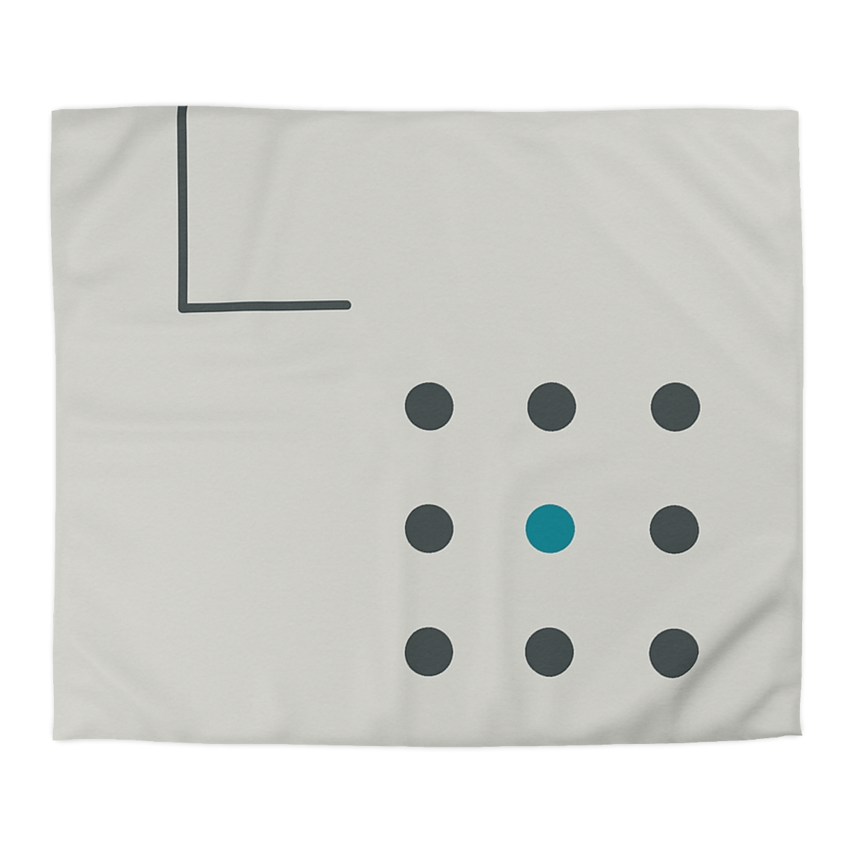 Sparse Dot Grid With Missing Corner designer printed duvets