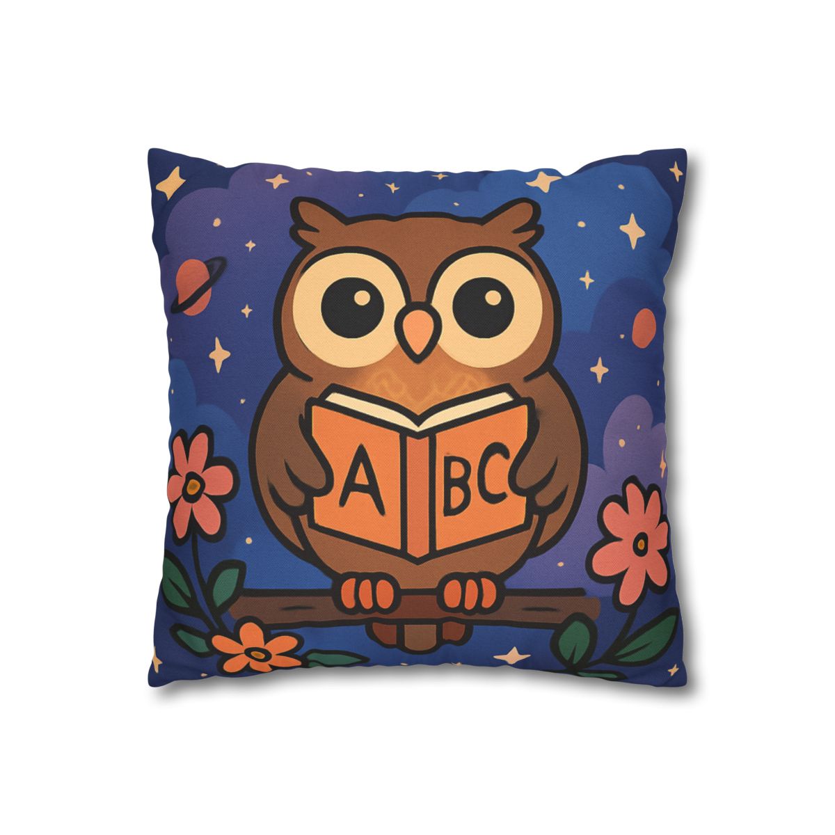 Nebula Garden Owl designer print pillow cases
